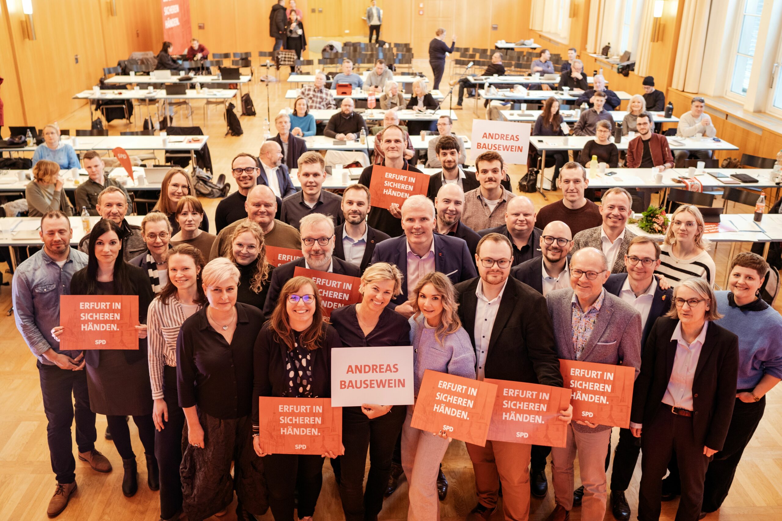 Kandidierende der SPD Erfurt für die Kommunalwahl am 26. Mai 2024