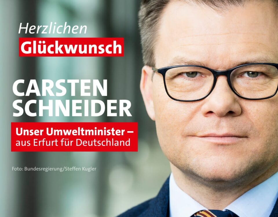 Carsten Schneider wird neuer Bundesumweltminister